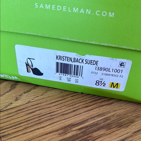 Sam Edelman Kristen Black Suede 8.5 - Picture 8 of 12